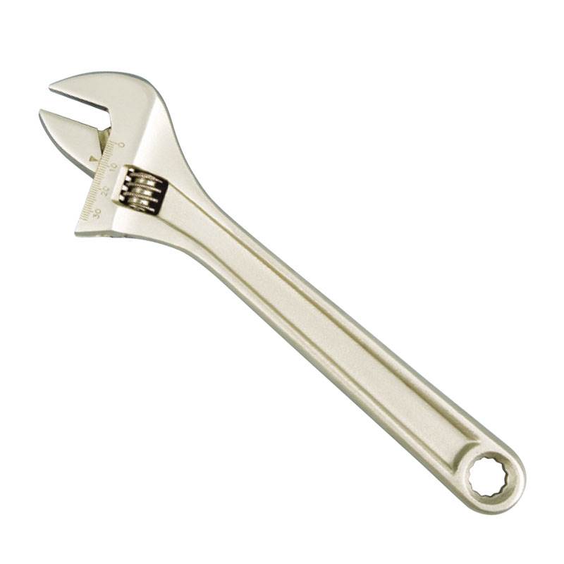 Adjustable Wrench, Heavy Duty Handle, Wide Opening, with Box End